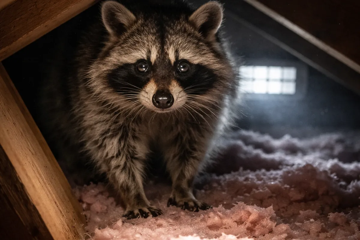 Raccoons in attic